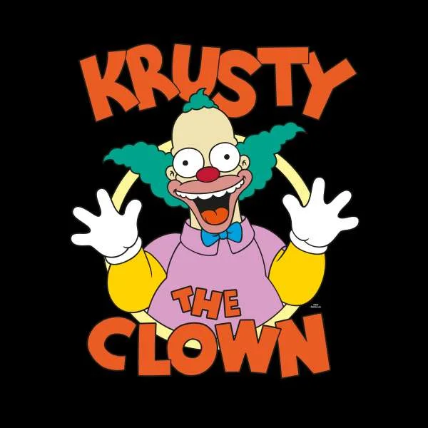 The Simpsons Krusty The Clown Women's Cropped Hoodie - Black
