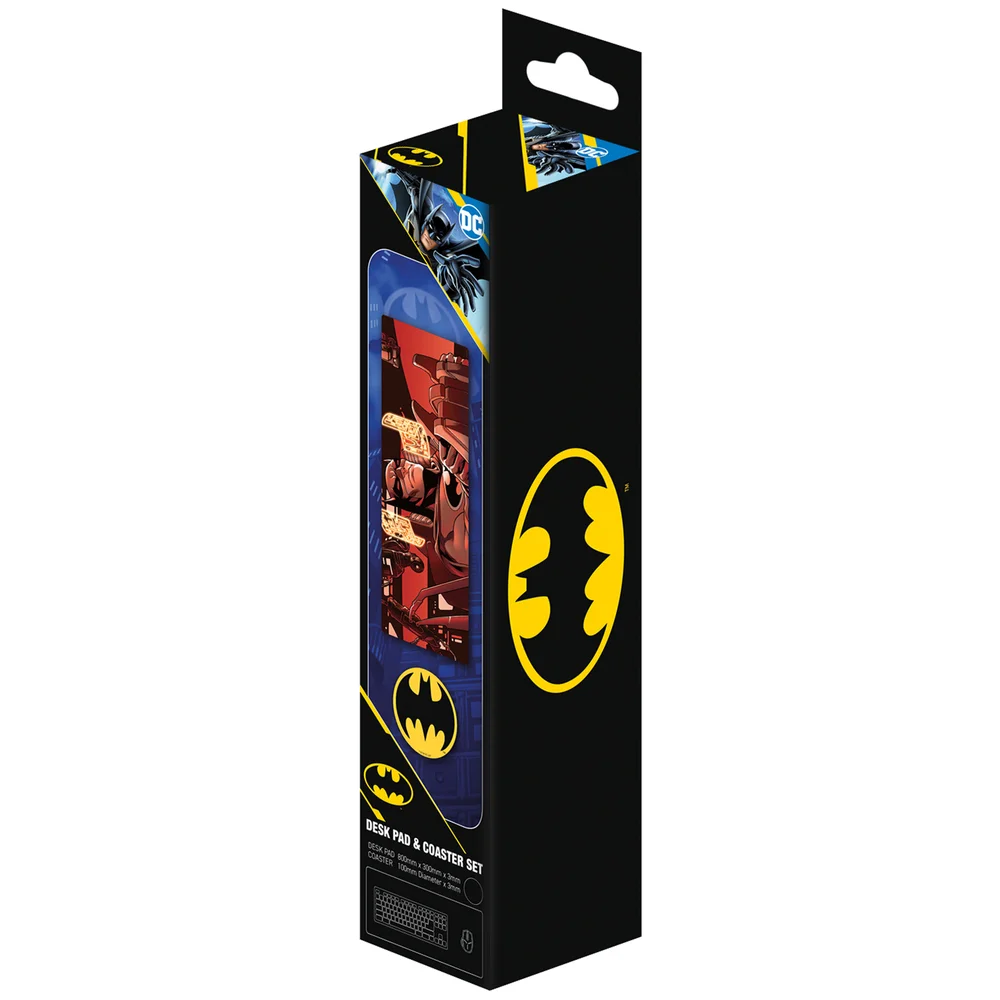 Fanattik Batman Large Desk Pad And Coaster Set Image 1