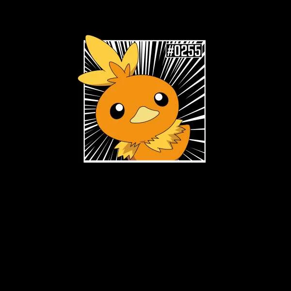 Pokemon Torchic Women's Cropped Hoodie - Black