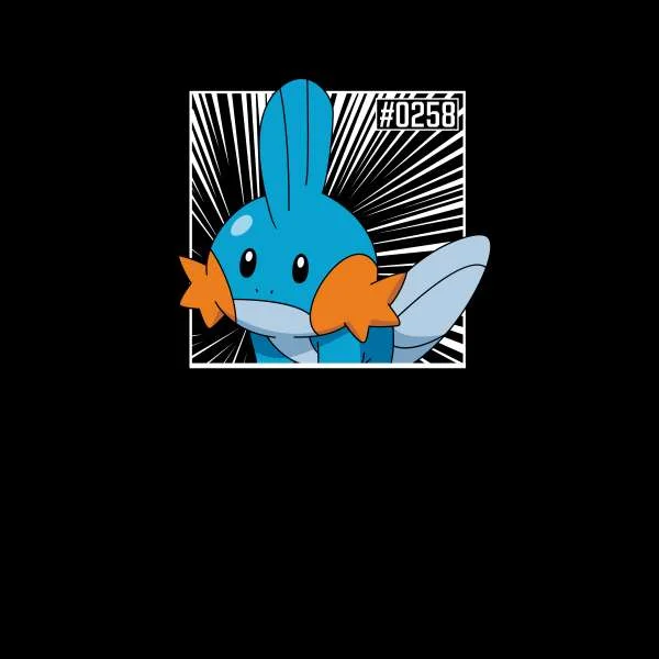 Pokemon Mudkip Women's Cropped Hoodie - Black