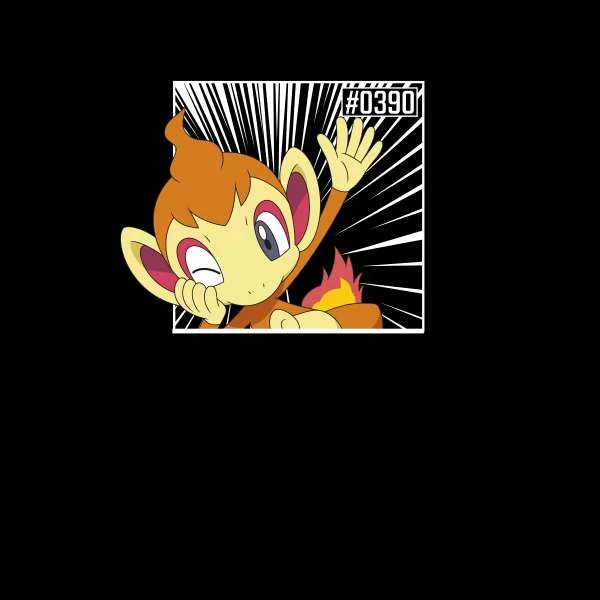 Pokemon Chimchar Women's Cropped Hoodie - Black