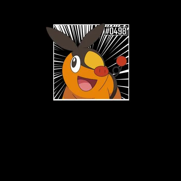 Pokemon Tepig Women's Cropped Hoodie - Black