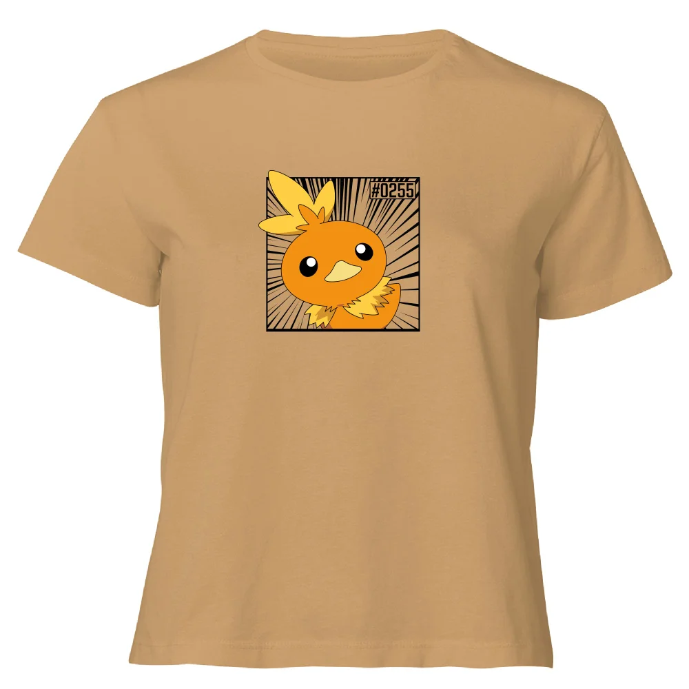 Pokemon Torchic Women's Cropped T-Shirt - Tan - XL Image 1