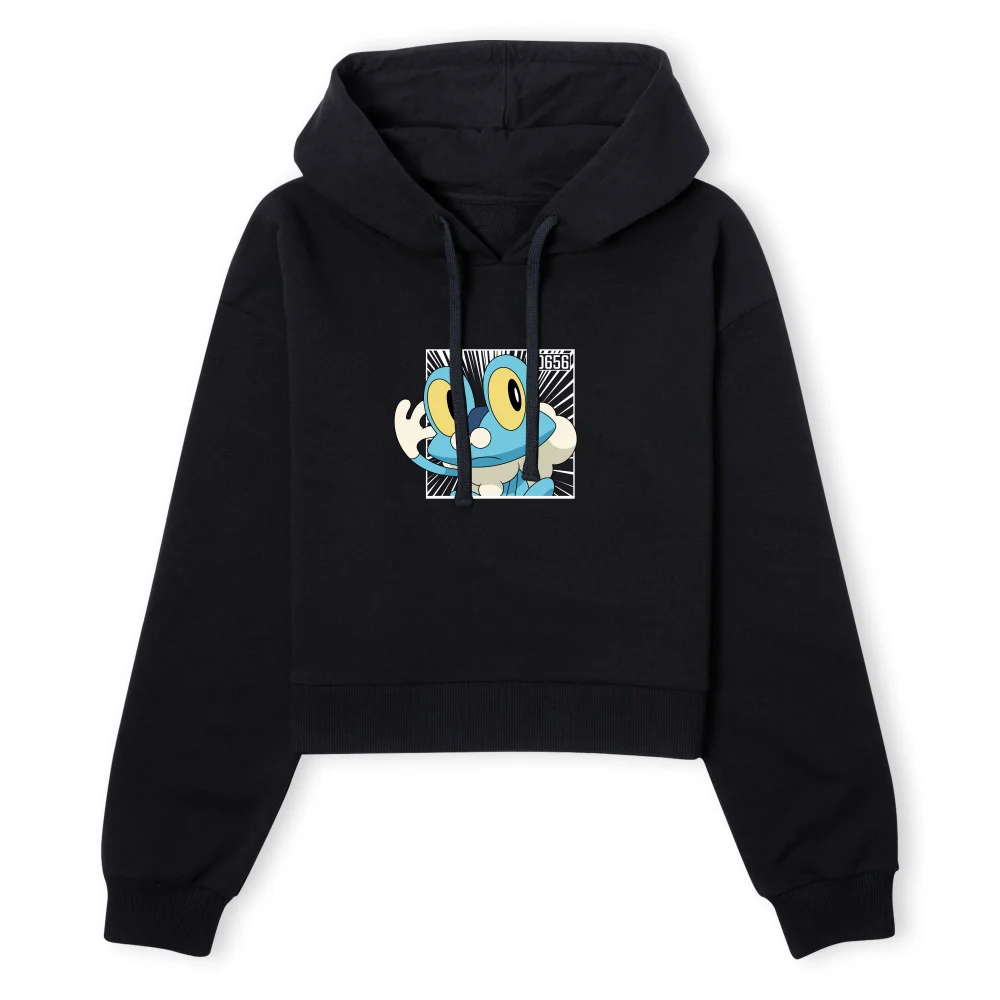 Pokemon Froakie Women's Cropped Hoodie - Black - XS Image 1