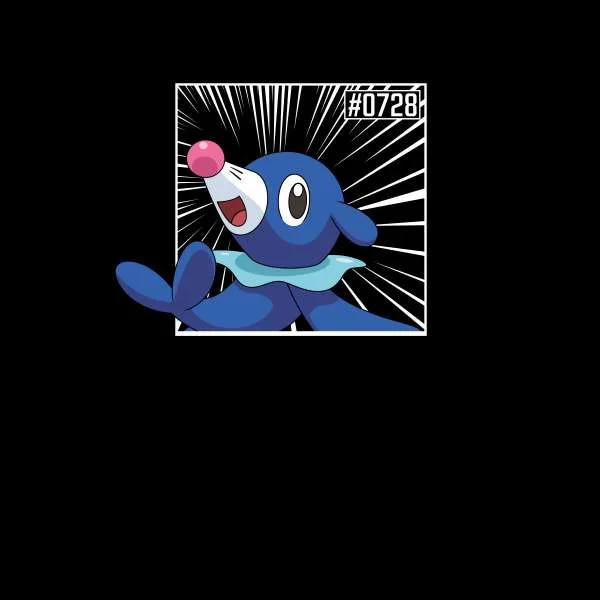 Pokemon Popplio Women's Cropped Hoodie - Black