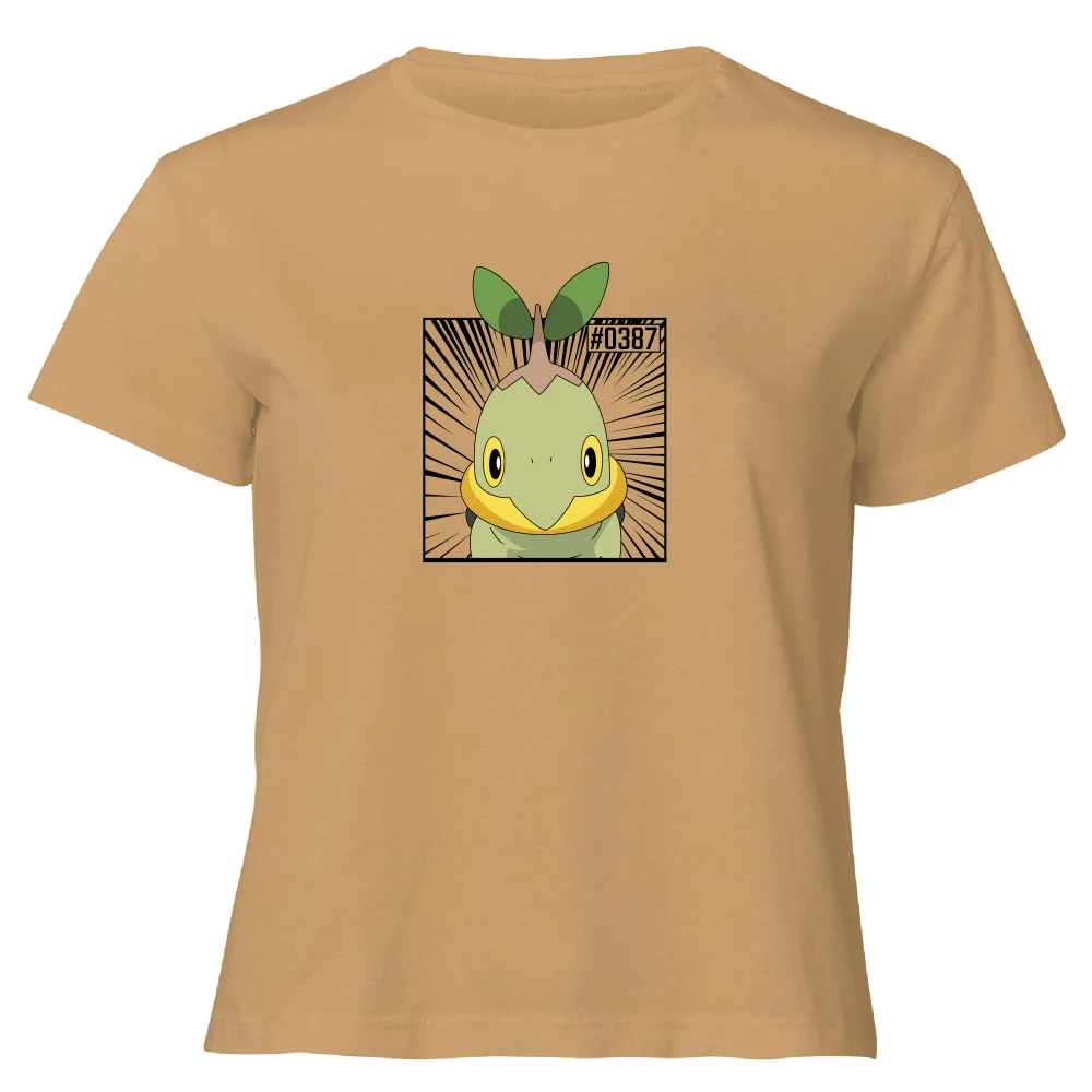 Pokemon Turtwig Women's Cropped T-Shirt - Tan - XL Image 1