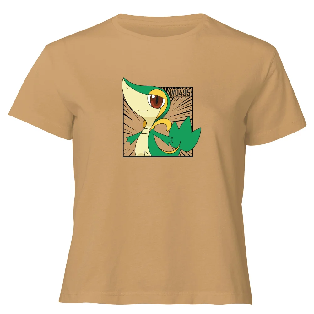 Pokemon Snivy Women's Cropped T-Shirt - Tan - XL Image 1