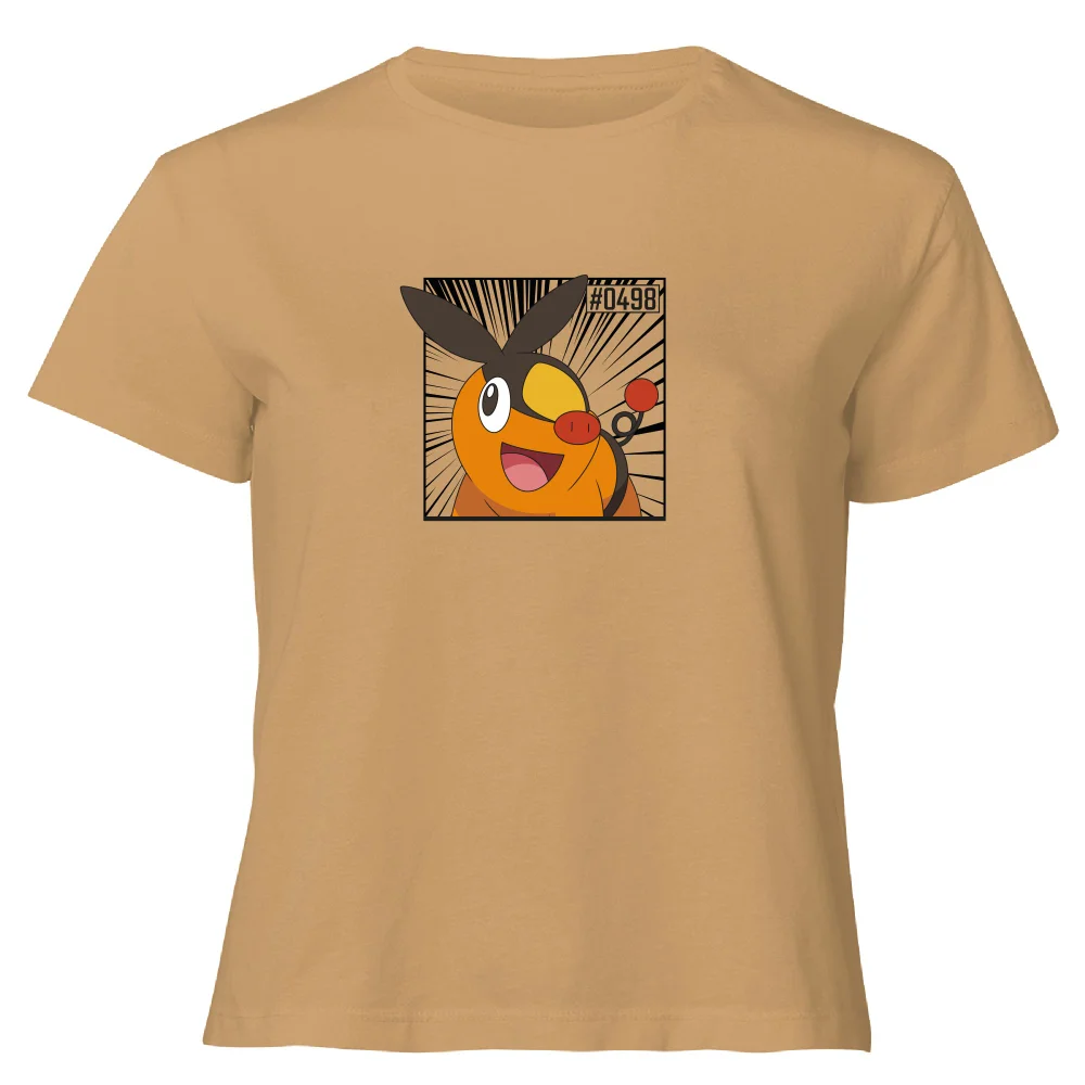 Pokemon Tepig Women's Cropped T-Shirt - Tan - XL Image 1