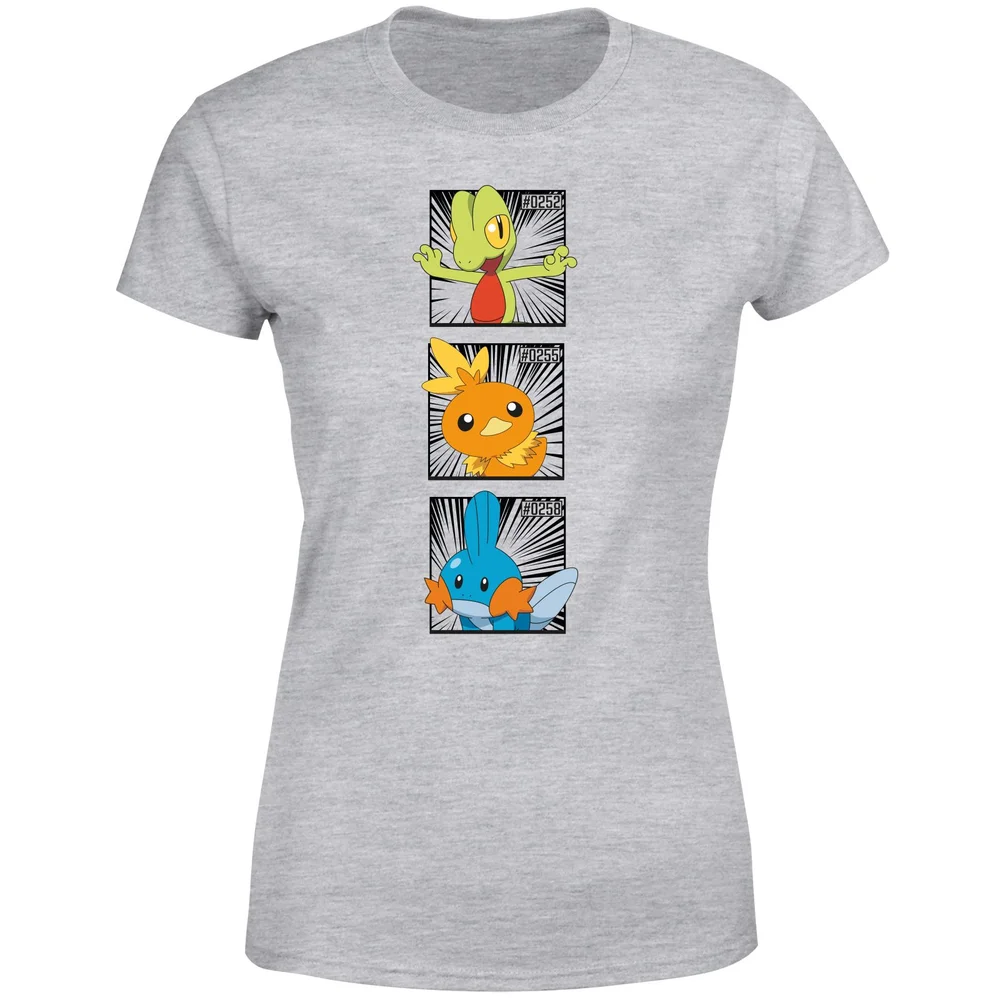 Pokemon Generation 3 Starters Women's T-Shirt - Grey - XS Image 1
