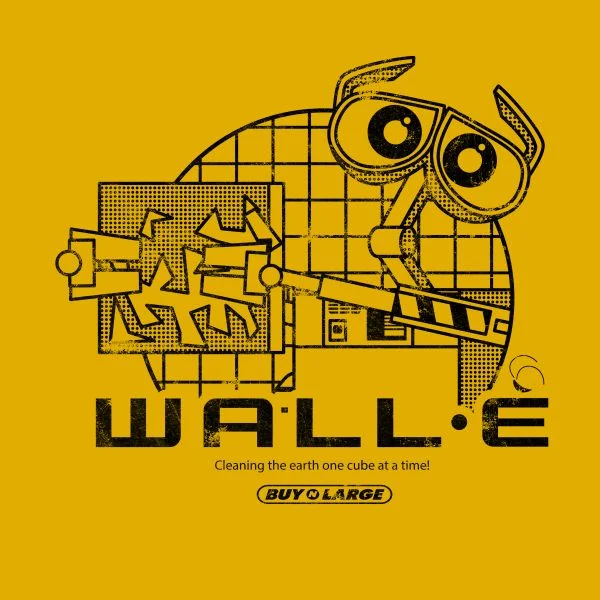 Wall-E Clean Up Crew Women's T-Shirt - Mustard