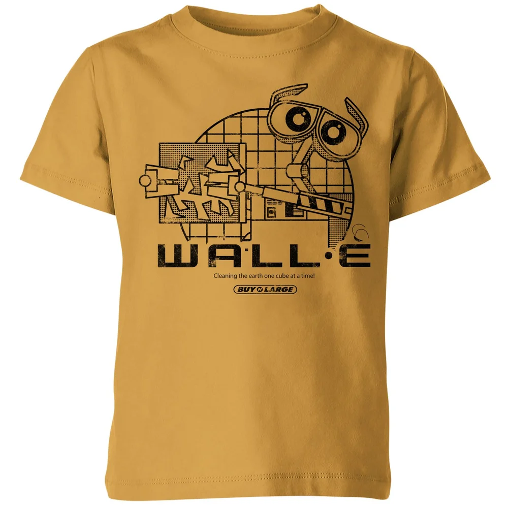 Wall-E Clean Up Crew Kids' T-Shirt - Mustard - 3-4 Years Image 1