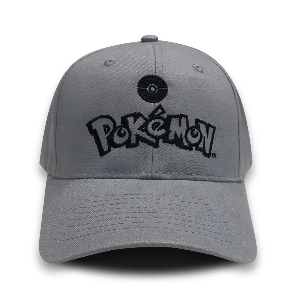 Pokemon Logo Embroidered Cap - Grey Image 1
