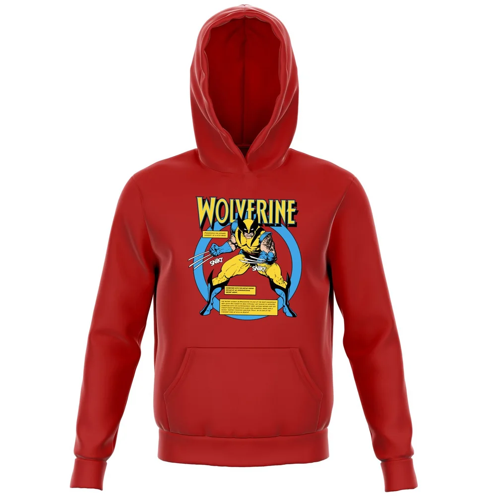 X-Men Wolverine Bio Kids' Hoodie - Red - 3-4 Years Image 1