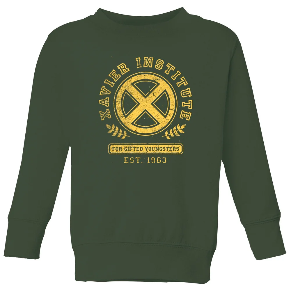 X-Men Xavier Institute For Gifted Youngsters Drk Kids' Sweatshirt - Green - 3-4 Years Image 1