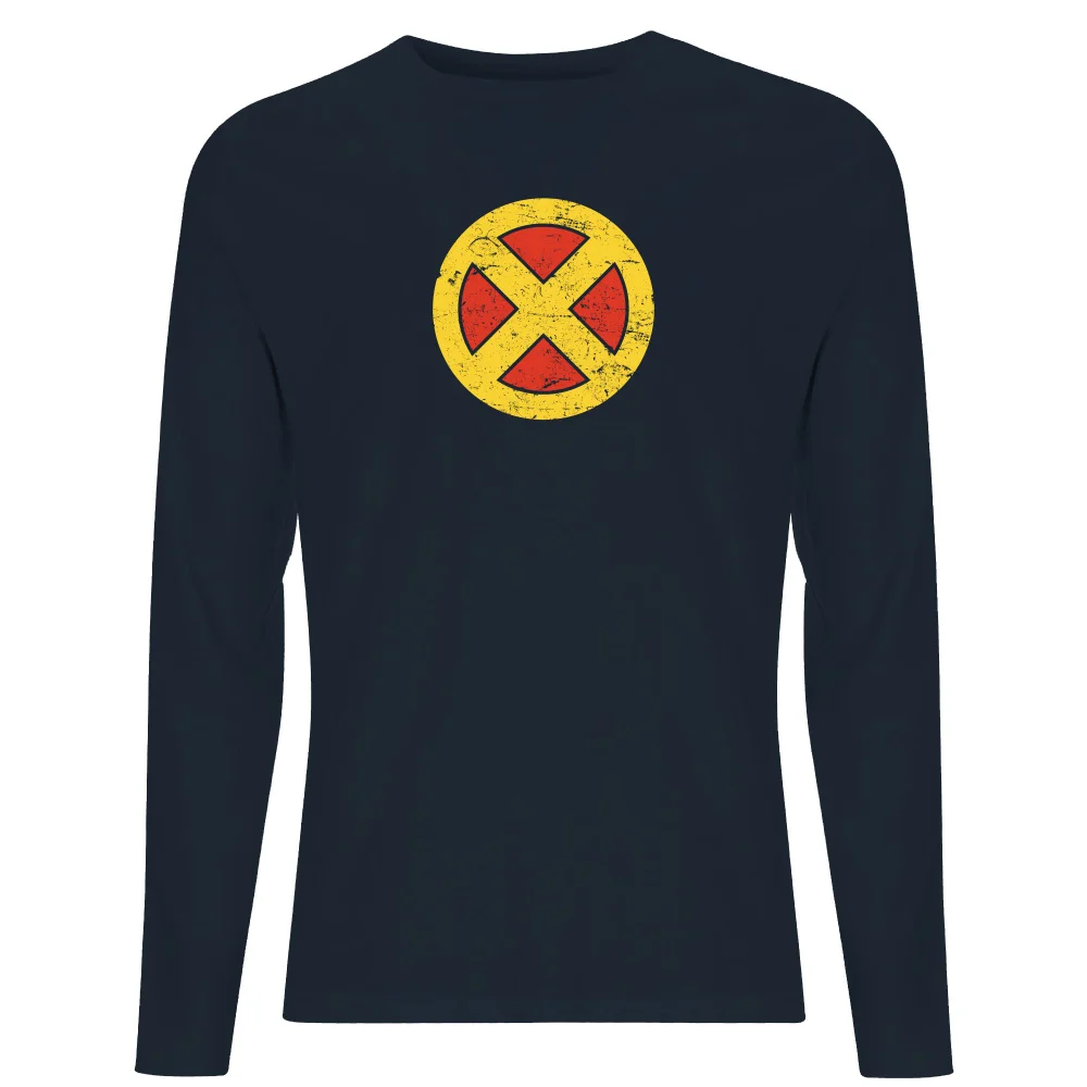 X-Men Emblem Drk Long Sleeve T-Shirt - Navy - S Image 1