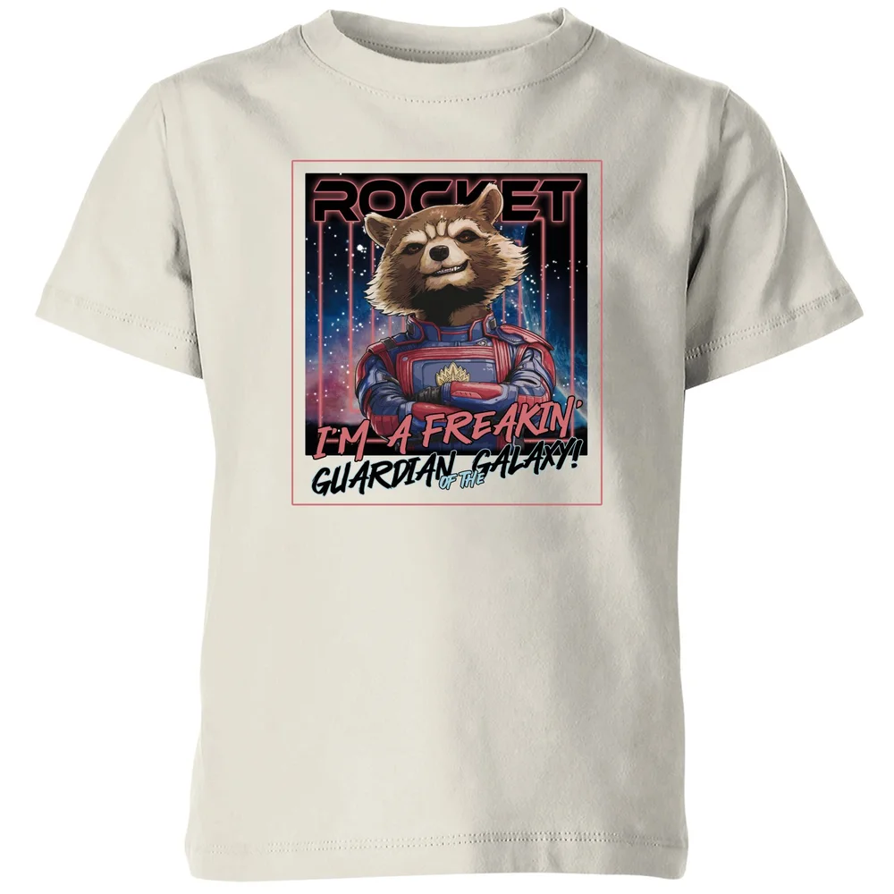Guardians of the Galaxy Glowing Rocket Raccoon Kids' T-Shirt - Cream - 3-4 Years Image 1