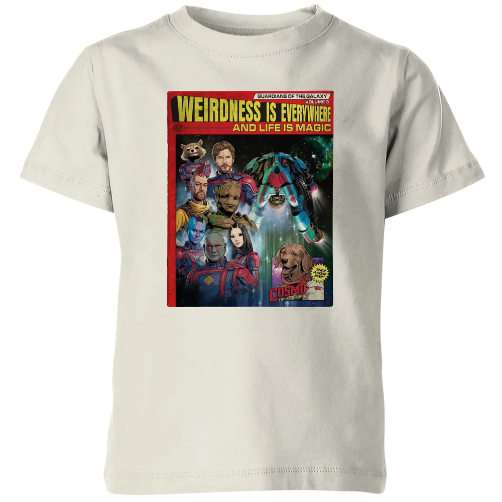 Guardians of the Galaxy Weirdness Is Everywhere Comic Book Cover Kids' T-Shirt - Cream - 3-4 Years Image 1