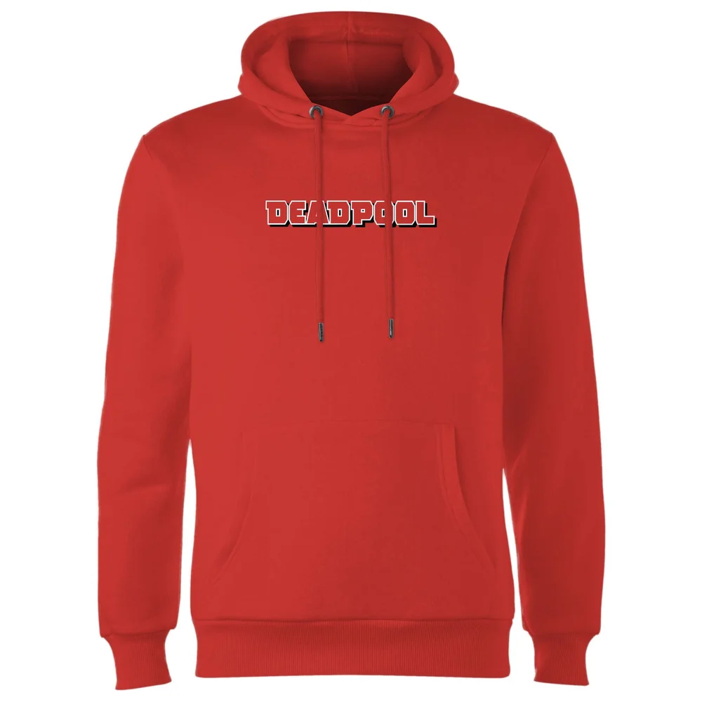 Avengers Deadpool Comics Logo Hoodie - Red - S - Red Image 1