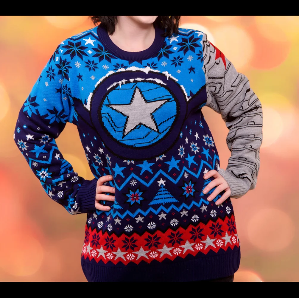 Marvel Winter Soldier Christmas Jumper - XS Image 1