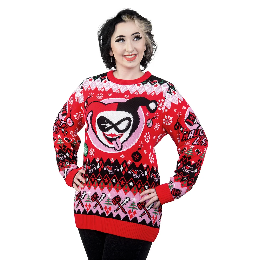 Harley Quinn: Hey Puddin Christmas Jumper - XS Image 1