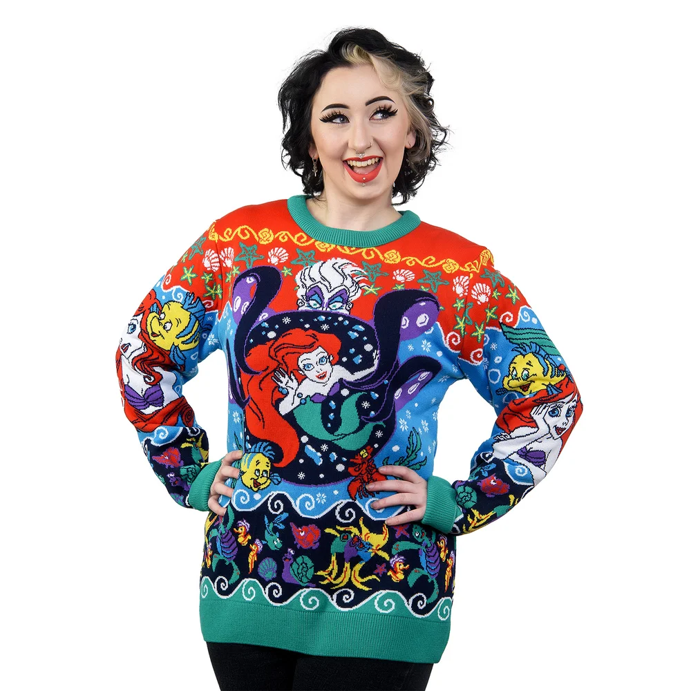 The Little Mermaid Ariel Christmas Jumper - M Image 1