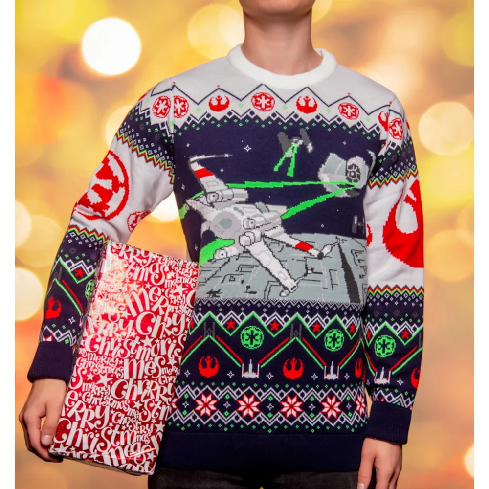 Star Wars X-Wing v TIE Fighter Christmas Jumper - XS Image 1
