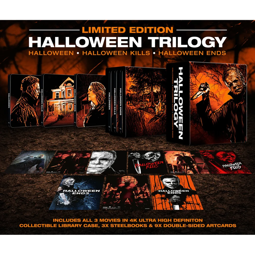 Halloween Trilogy 4K Ultra HD Limited Edition Steelbook Library Case Image 1