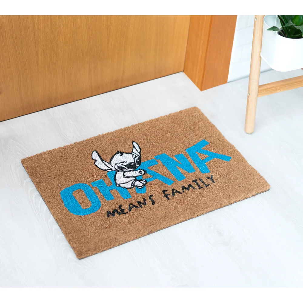 Disney Stitch Ohana Door Mat Image 1
