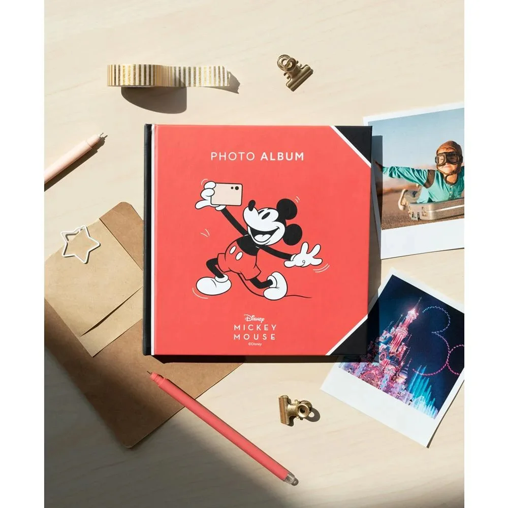 Disney Mickey 100Th Anniversary Photo Album 16X16Cm 24 Self-Adhesive Pages Image 1