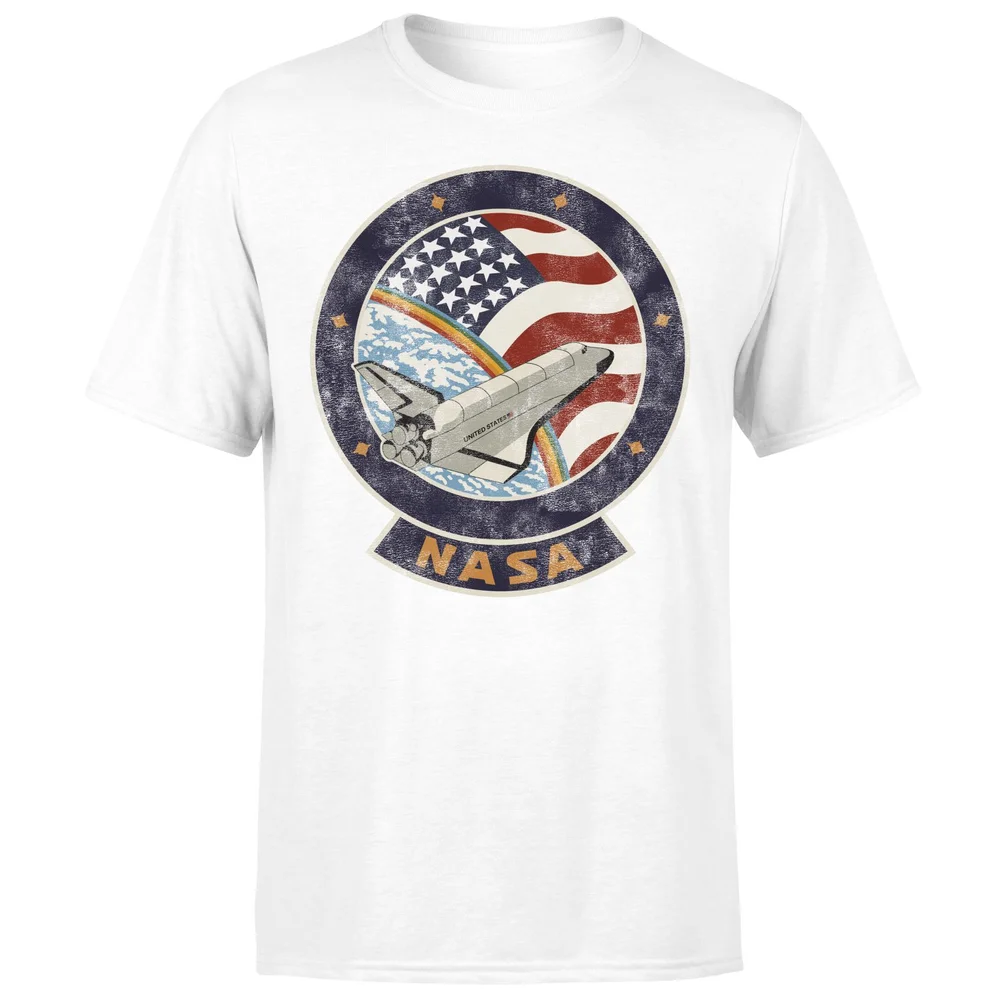 NASA Shuttle Emblem Unisex T-Shirt - White - S - White Image 1