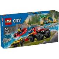 LEGO City 4x4 Fire Engine with Rescue Boat Toys 60412