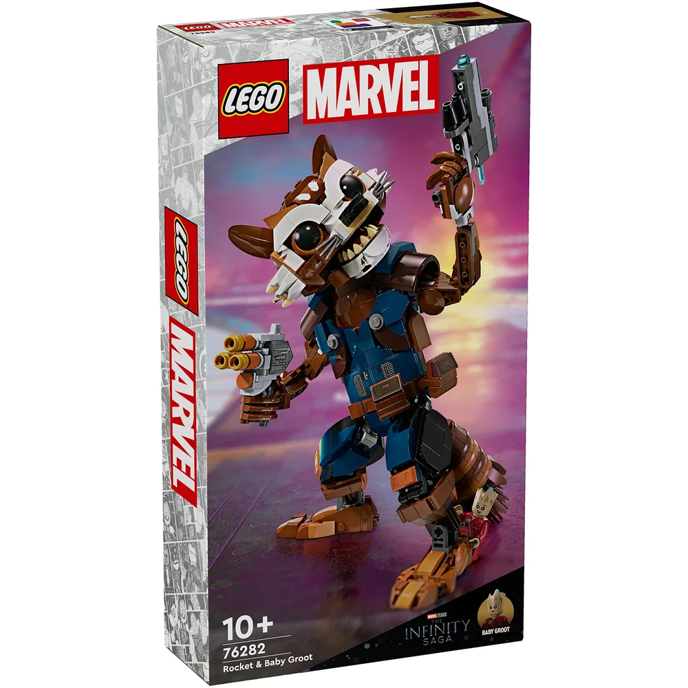 LEGO Marvel Rocket & Baby Groot Buildable Toy Figures 76282 Image 1