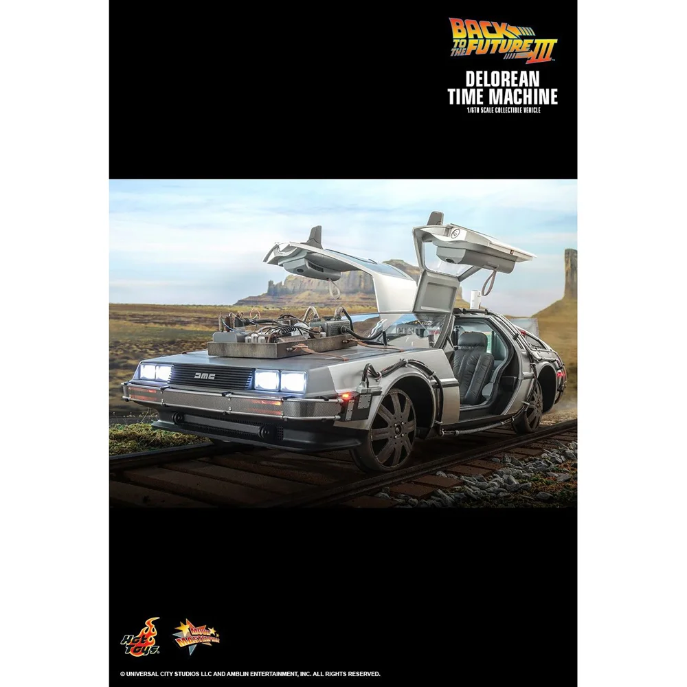 Hot Toys DeLorean Time Machine Back to the Future III 1:6th Scale Light Up Collectible Image 1