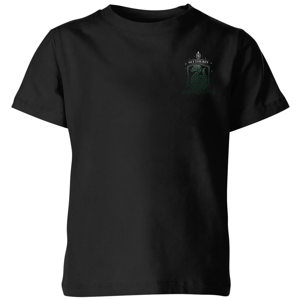 Harry Potter Ombré Slytherin Sigil Kids' T-Shirt - Black - 7-8 Years - Black Image 1