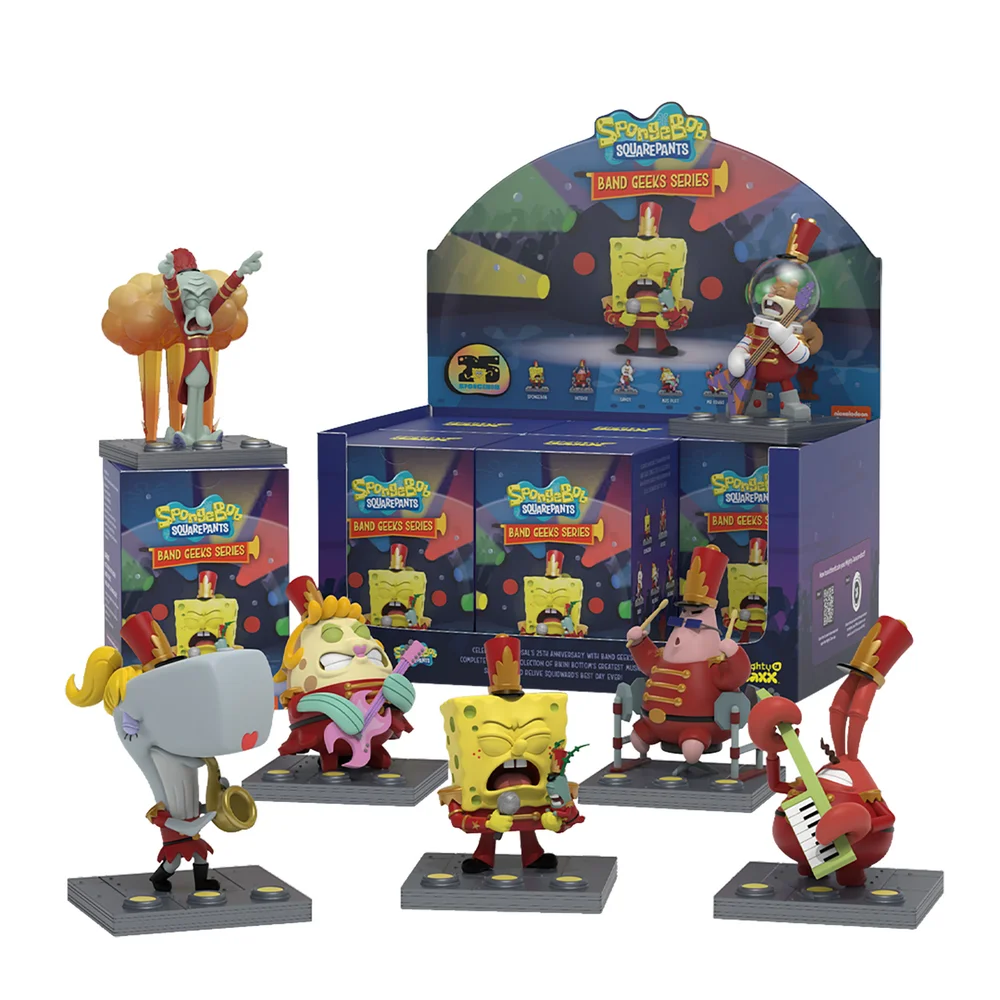 Mighty Jaxx SpongeBob SquarePants: Band Geeks Series (Full Tray Of 6 - No Duplicates) Image 1