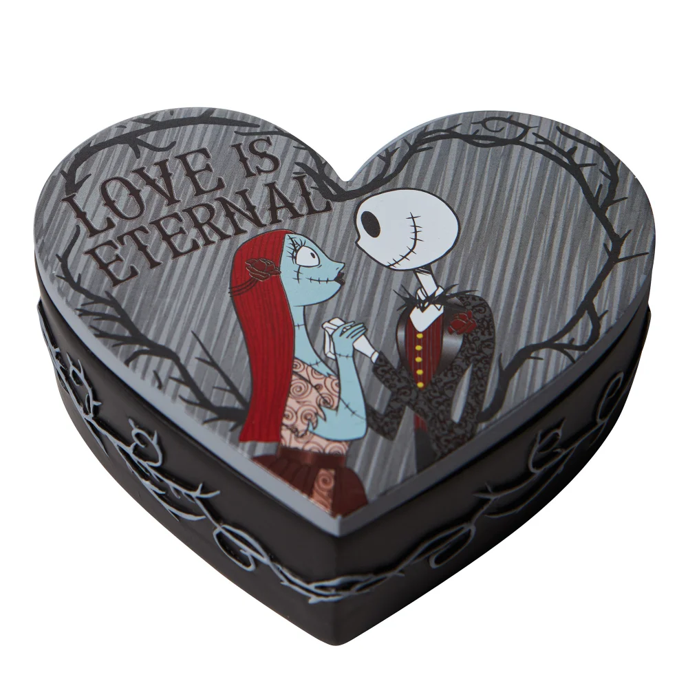 Enesco Disney Showcase Collection Jack and Sally Couture De Force Trinket Box Image 1