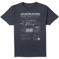 Ghostbusters Ghost Trap Schematic Men's T-Shirt - Navy