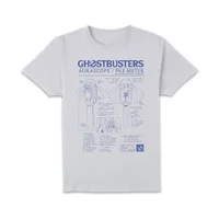 Ghostbusters Ghost Trap Schematic Men's T-Shirt - White