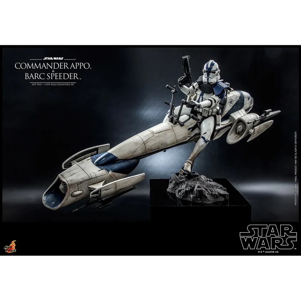 Hot Toys Star Wars: The Clone Wars 1:6 Scale Commander Appo with BARC Speeder Statue (31cm) Image 1