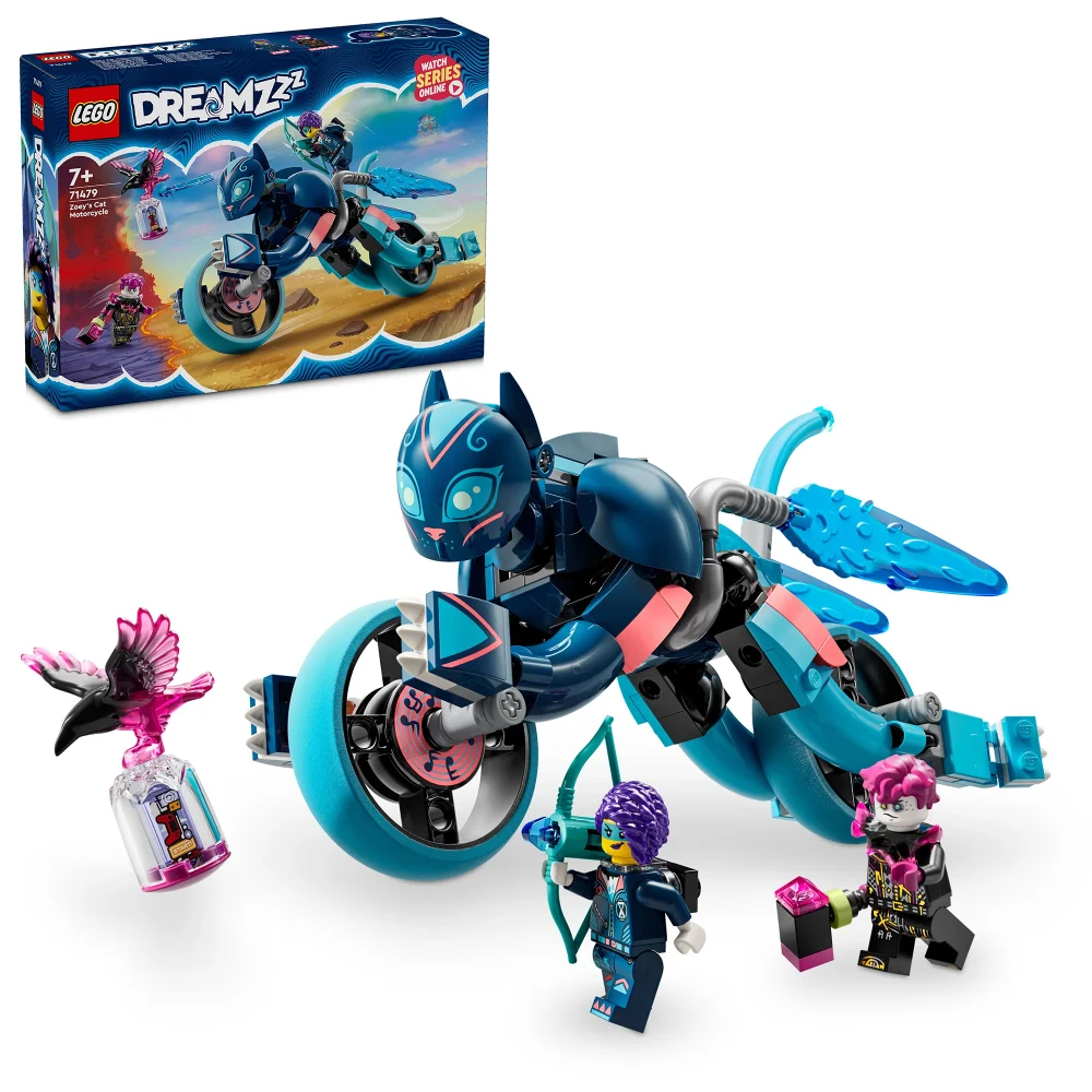 LEGO DREAMZzz Zoey’s Cat Motorcycle Bike Building Toy 71479 Image 1