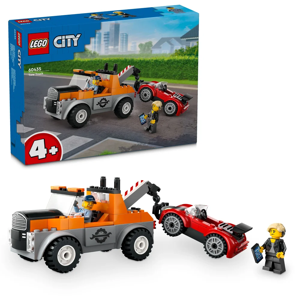 LEGO City Tow Truck and Sports Car Repair Toy Set 60435 Image 1