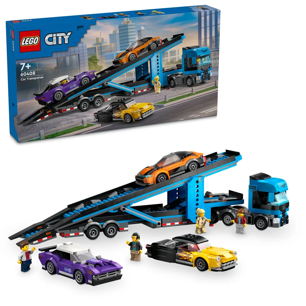 LEGO City Car Transporter Truck with Sports Cars Toy 60408 Image 1