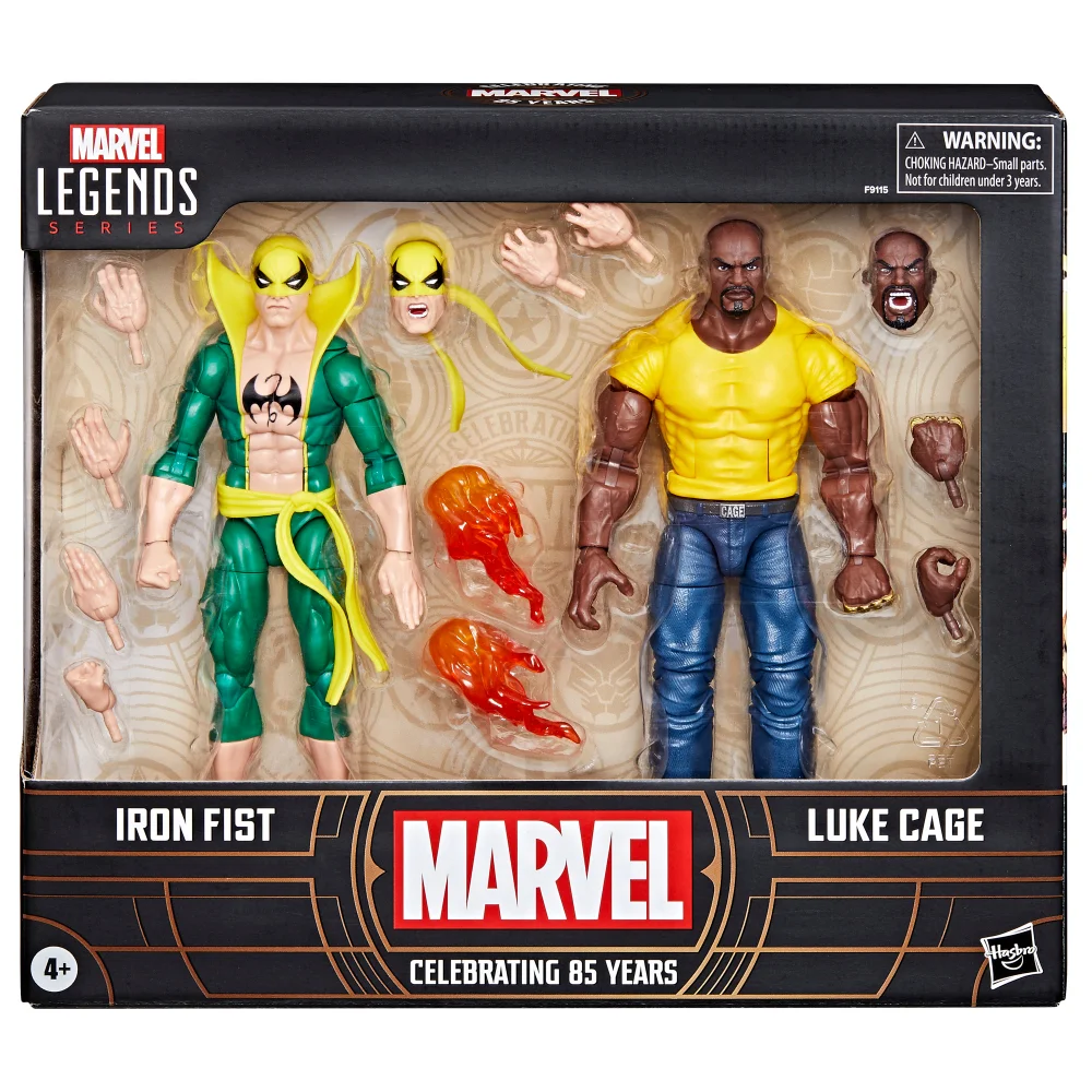 Marvel Legends Series Iron Fist and Luke Cage, 6" Comics Collectible Action Figures Image 1