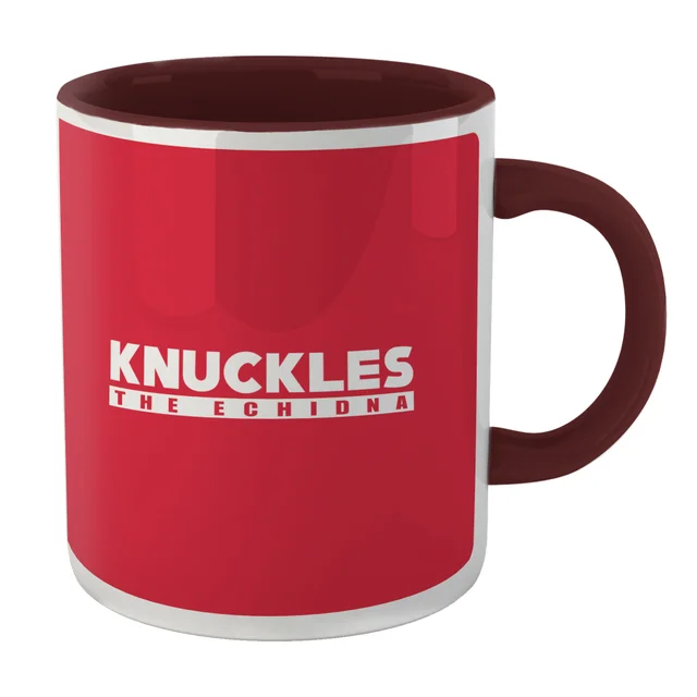 Sonic The Hedgehog Knuckles Face Mug - Burgundy