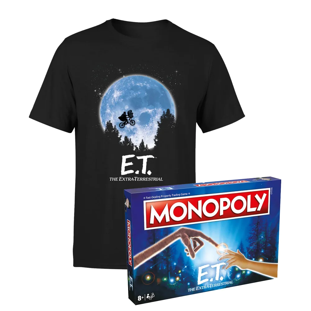 Monopoly Board Game & T-Shirt Bundle - E.T Zavvi Exclusive Edition - XXL Image 1