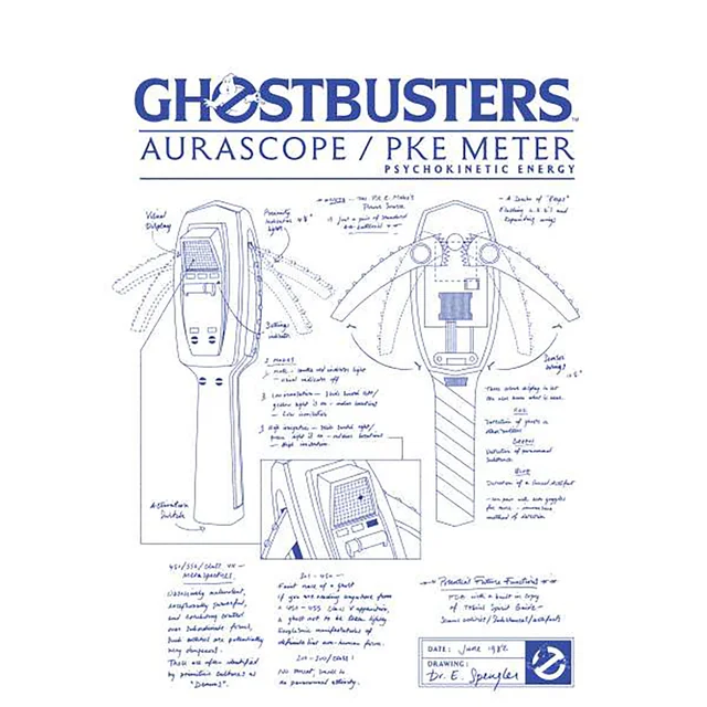 Ghostbusters PKE Schematic Unisex T-Shirt - White