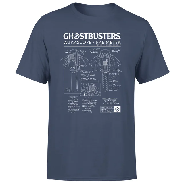 Ghostbusters PKE Schematic Unisex T-Shirt - Navy