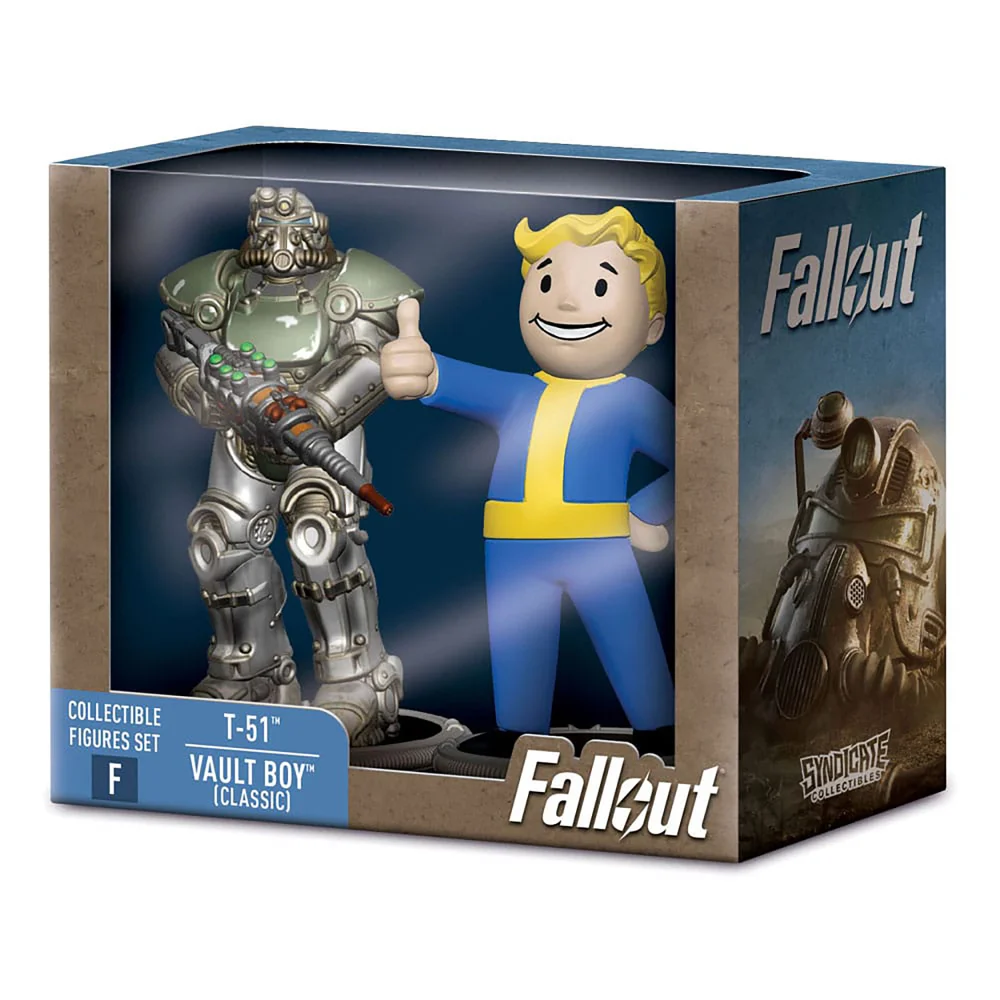 Fallout Mini Figures 2-Pack Set F Raider & Vault Boy (Strong) 7 cm Image 1
