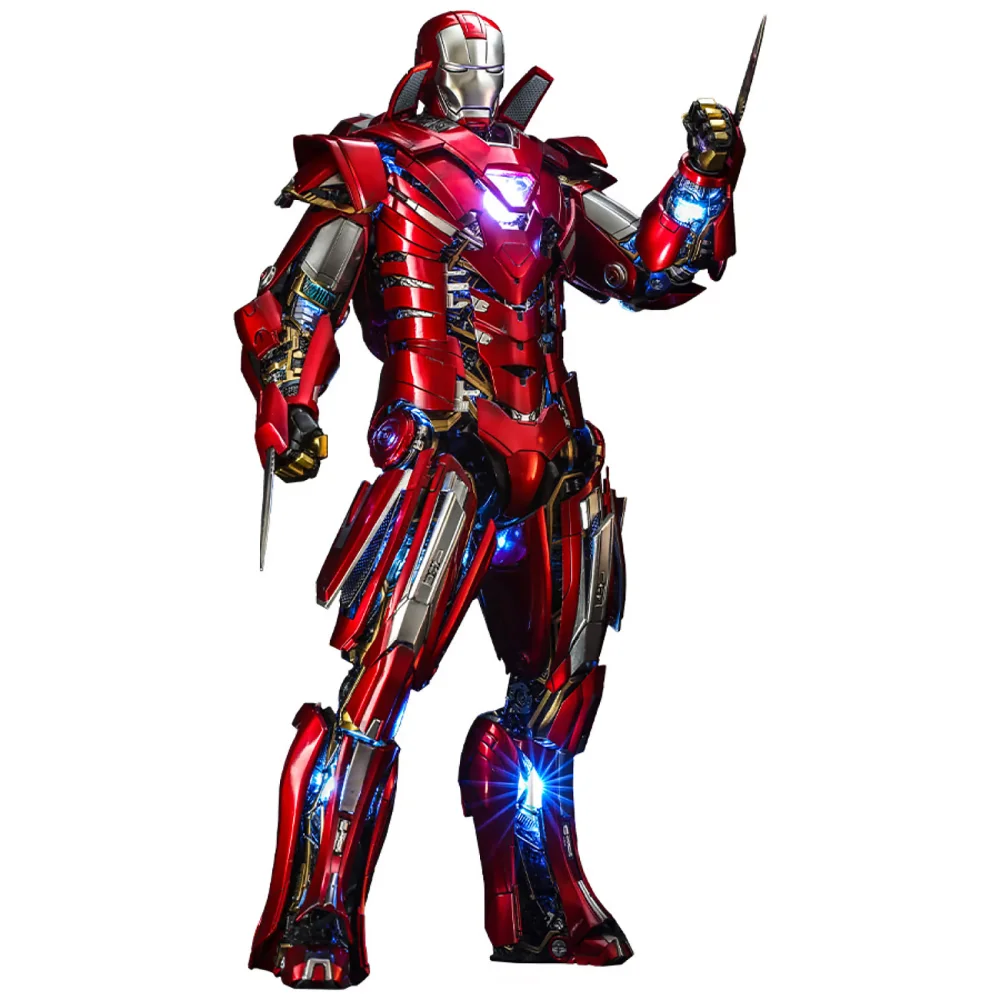Hot Toys 1:6 Scale Marvel Iron Man 3 Iron Man Mark XXXIII Armour Suit Up Silver Centurion Statue Image 1