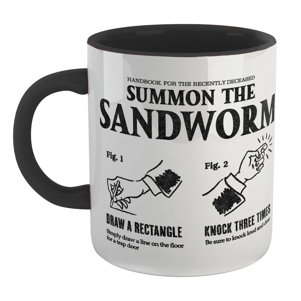 Beetlejuice Sandworm Instructional Mug - Black Image 1